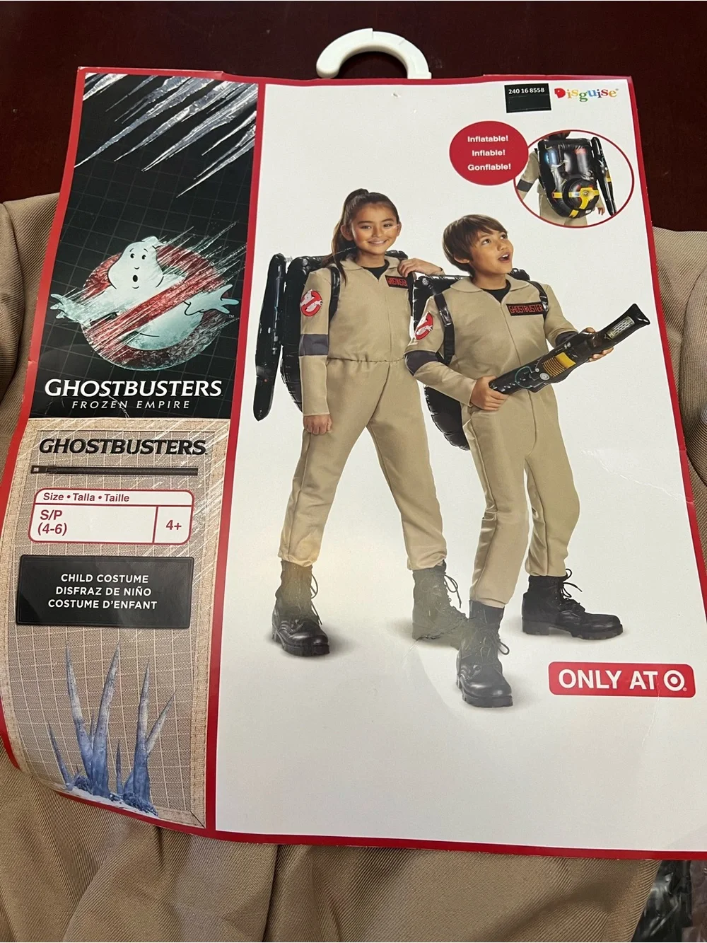 Ghost Buster Jumpsuit Costume with Inflatable Proton Pack